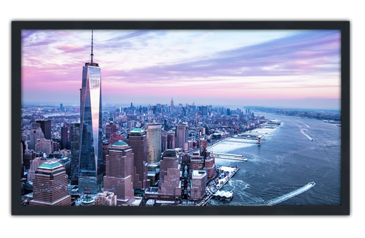 Professionally Framed Freedom Tower New York City Skyline High-Resolution Panoramic Photo 12x22 Wall Art