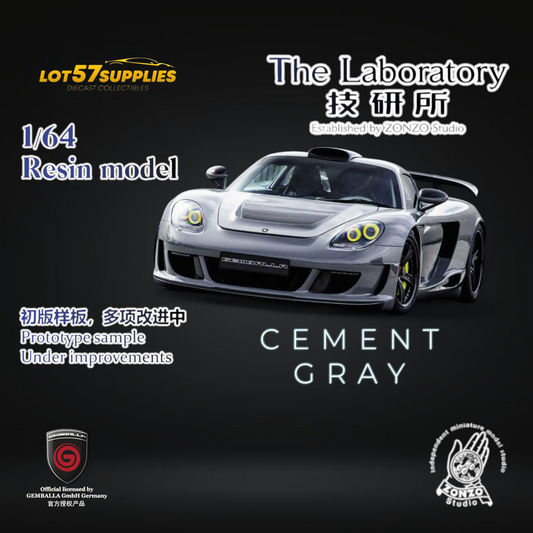 (Pre-Order) The Laboratory X Gemballa Mirage GT Cement Grey 1:64