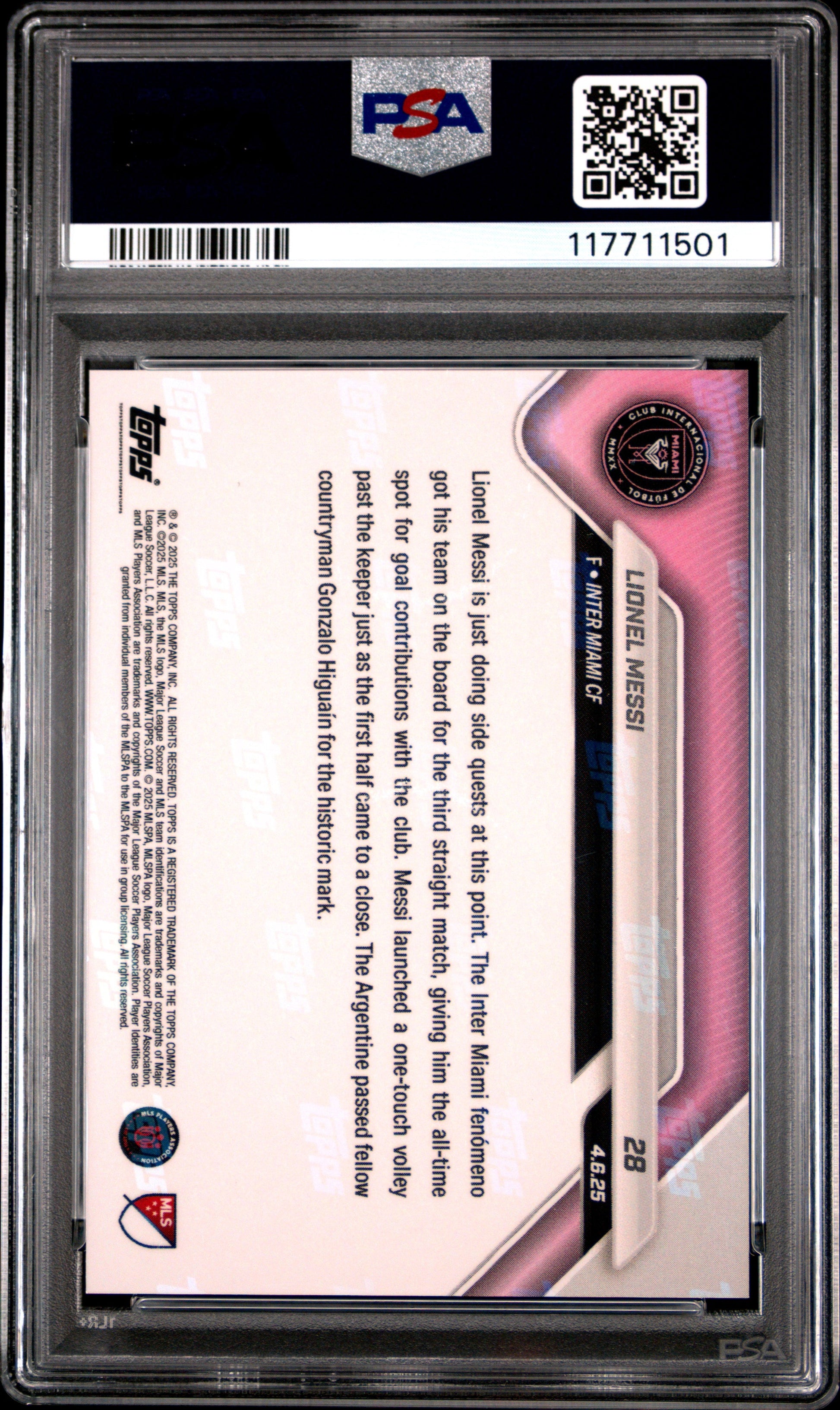 Graded 2025 Topps Now MLS Lionel Messi #28 Soccer Card PSA 9 Mint Orb Sports Cards & Collectibles Graded 2025 Topps Now MLS Lionel Messi #28 Soccer Card PSA 9 Mint Orb Sports Cards & Collectibles