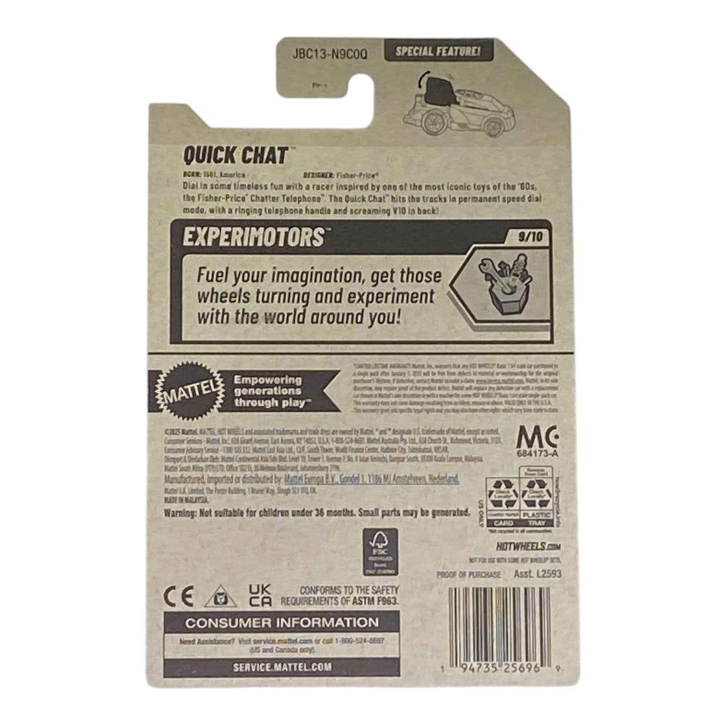 Hot Wheels Quick Chat (Silver) - Experimotors Series 9/10