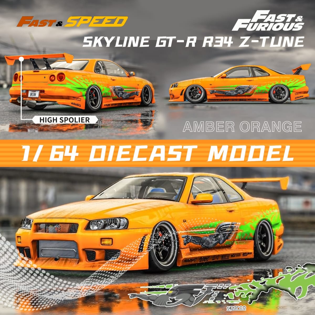 Fast Speed Nissan Skyline GT-R R34 | ORB Trading Cards – Orb