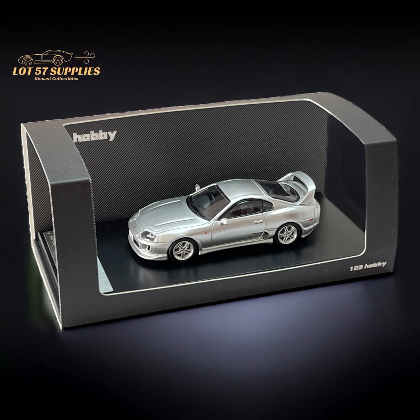 123 Hobby Toyota Supra JZA80Z Silver 1:64