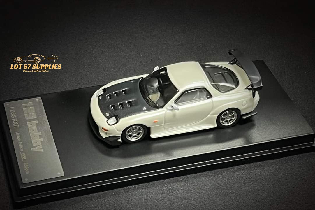 123 Hobby Mazda FD3S RX-7 Pearl White 1:64