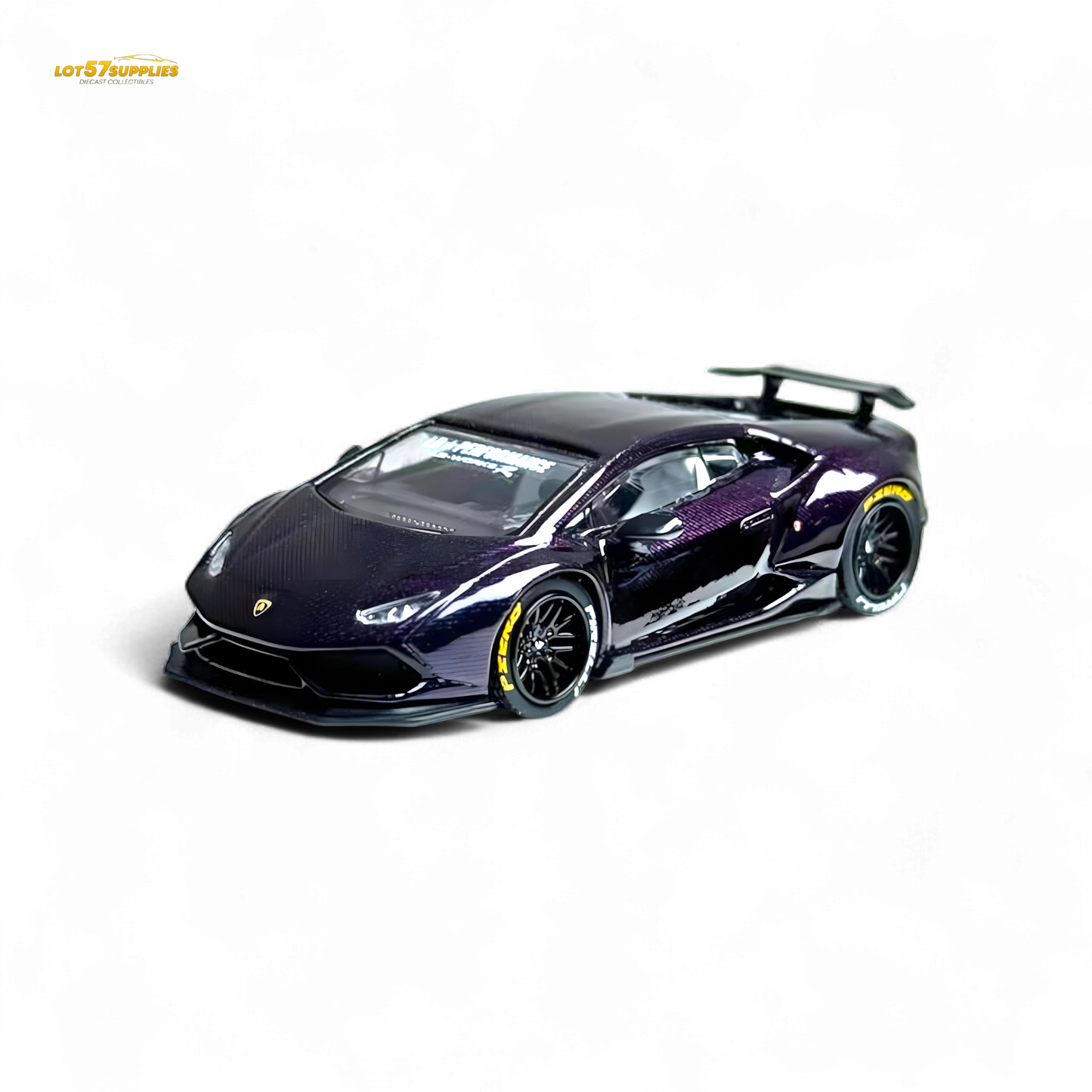 King Model Lamborghini Huracan LP610 Purple Carbon Fiber 1:64