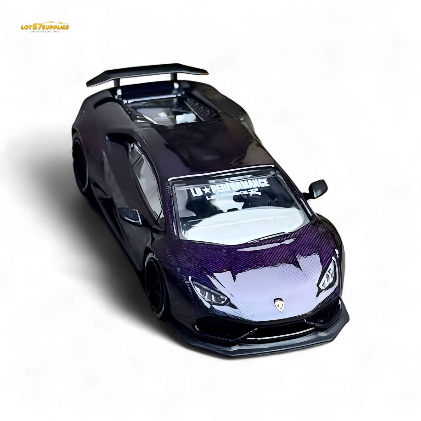 King Model Lamborghini Huracan LP610 Purple Carbon Fiber 1:64