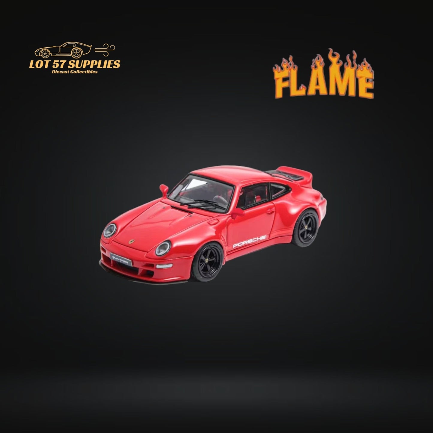 Flame Model Porsche 911 Gunther Werks 400R Solan Red 1:64