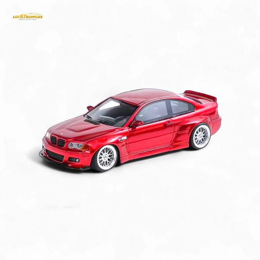 FLAME BMW M3 E46 Widebody Pandem Metallic Red 1:64