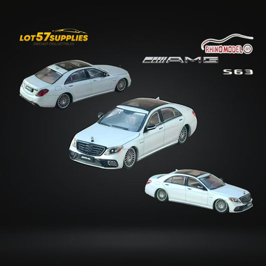 (Pre-Order) Rhino Model AMG S63 S Class W222 Matte Silver 1:64