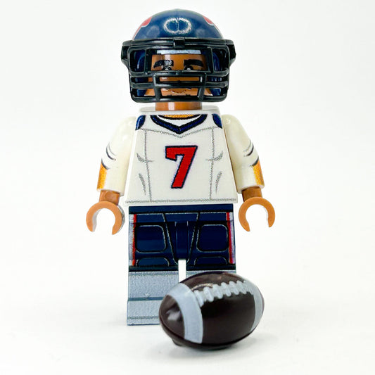 #7 QB Houston Football Player Minifig made using LEGO parts - B3 Customs