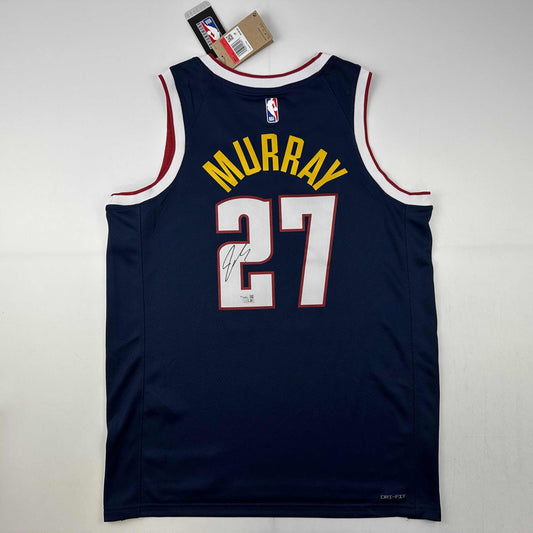Autographed/Signed Jamal Murray Denver Nuggets Blue Authentic Swingman Basketball Jersey Fanatics COA