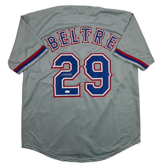Autographed/Signed Adrian Beltre Texas Grey Baseball Jersey JSA COA