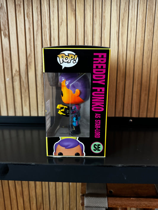 Funko Fundays Experience 2025: Pop! Originals MARVEL GotG Freddy Funko as Star-Lord (Blacklight) LE250
