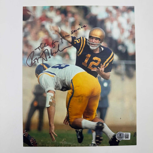 Autographed/Signed Roger Staubach Navy Midshipmen 8x10 College Football Photo Beckett BAS COA