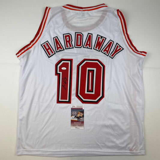 Autographed/Signed Tim Hardaway Miami White Basketball Jersey JSA COA