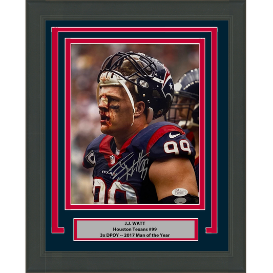 Framed Autographed/Signed JJ J.J. Watt Houston Texans 8x10 Football Photo JSA COA #2
