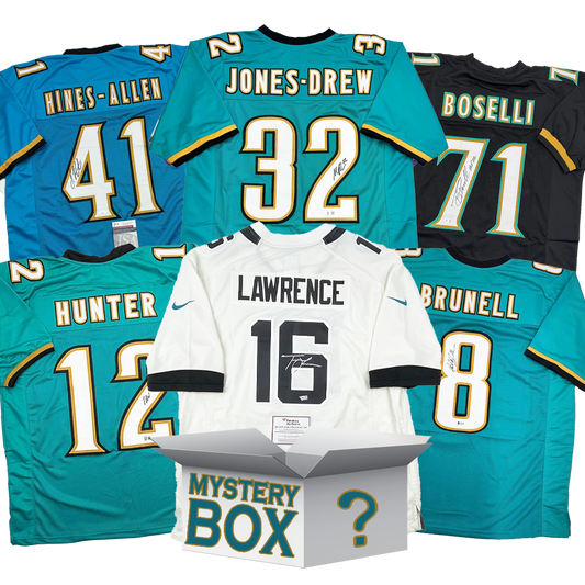 Autographed/Signed Jacksonville Football Jersey Mystery Box with PSA JSA or Beckett COA