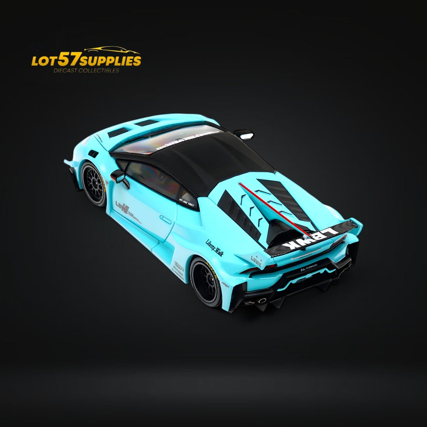 (Pre-Order) King Model Lamborghini Huracan LBWK Metallic Tiffany Blue 1:64