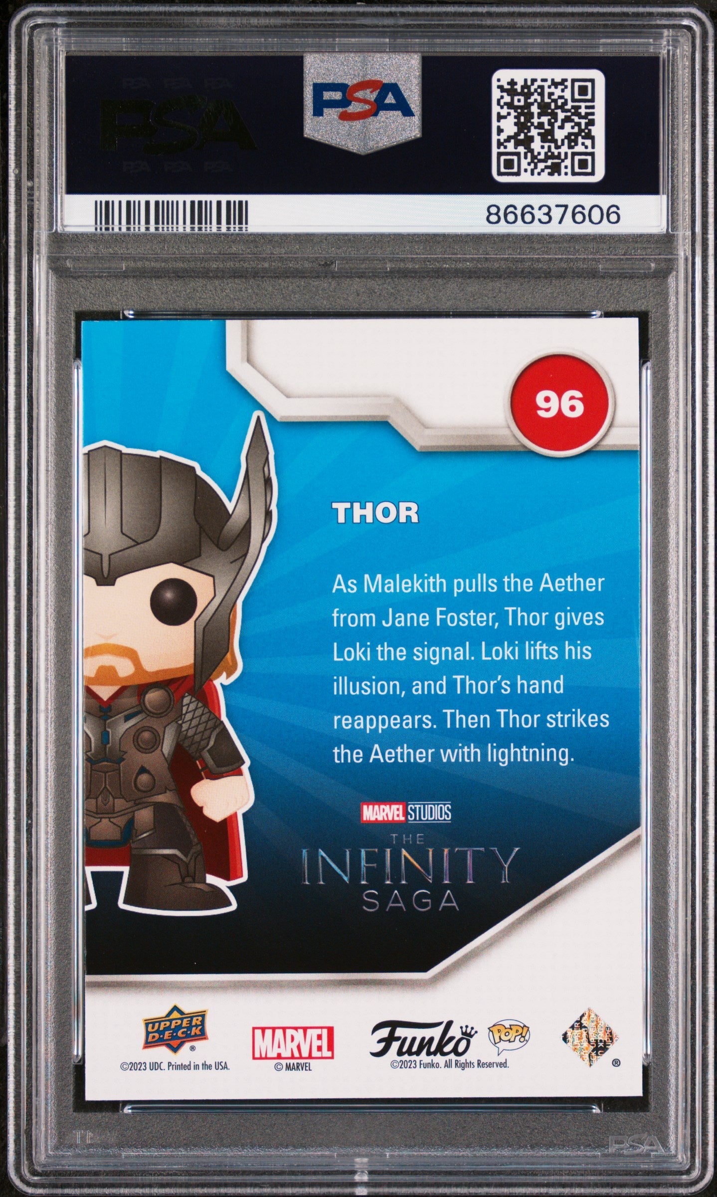 2023 UPPER DECK FUNKO POP MARVEL  THOR  #96  PSA 10