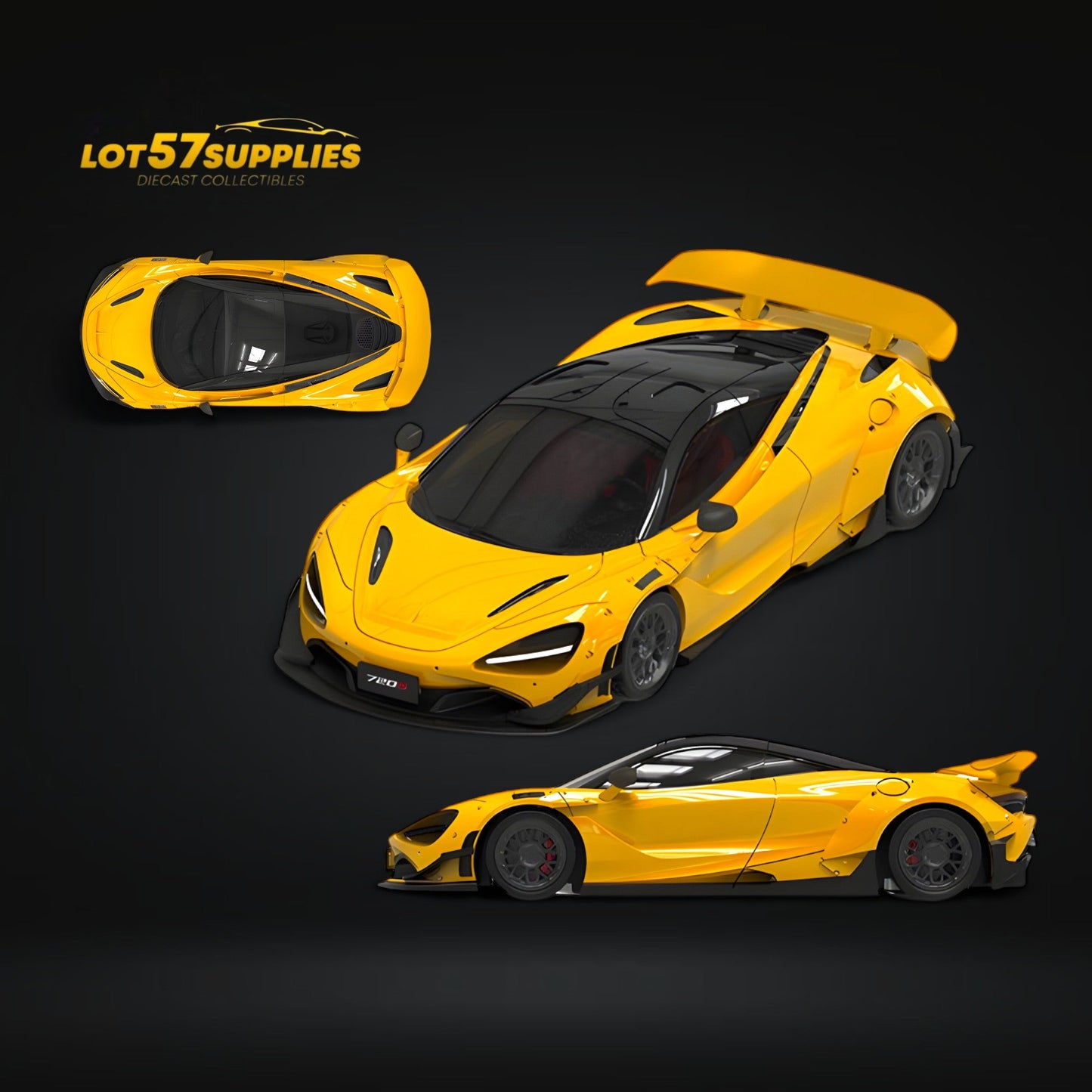 (Pre-Order) SUPCAR McLaren 720S Yellow 1:64