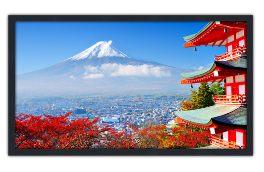 Professionally Framed Mount Fuji Japan Skyline High-Resolution Panoramic Photo 12x22 Wall Art