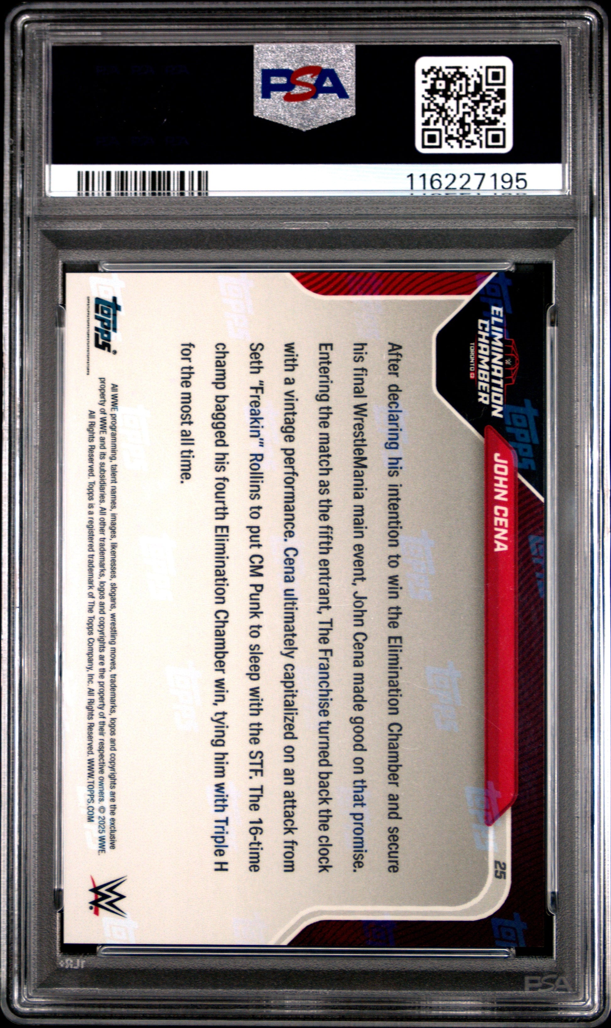 Graded 2025 Topps Now WWE John Cena #25 Wrestling Card PSA 10 Gem Mint Orb Sports Cards & Collectibles Graded 2025 Topps Now WWE John Cena #25 Wrestling Card PSA 10 Gem Mint Orb Sports Cards & Collectibles