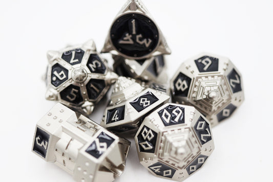 Dice 51: Onyx Ethers - Metal RPG Dice Set