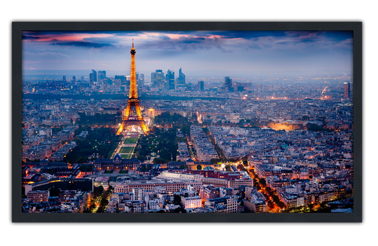 Professionally Framed Paris France Eiffel Tower Paris High-Resolution Panoramic Photo 12x22 Wall Art