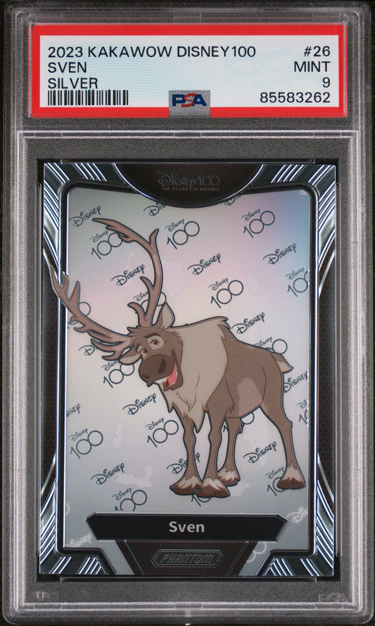 2023 KAKAWOW PHANTOM DISNEY 100 WONDROUS CHARACTER SVEN SILVER 26 PSA 9