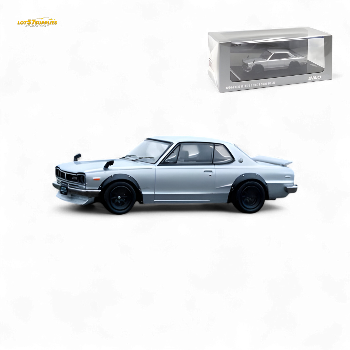 Inno64 Nissan Skyline 2000GT-R (KPGC10) Silver 1:64