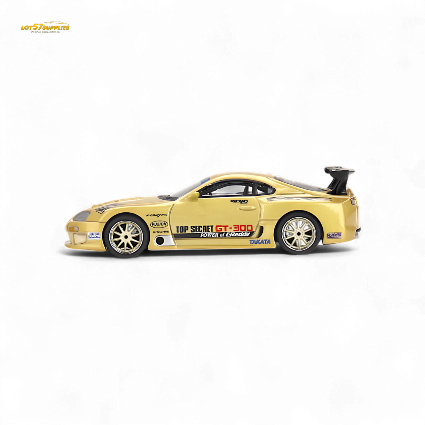 Mini-GT Toyota Supra A80 Top Secret Gold 1:64