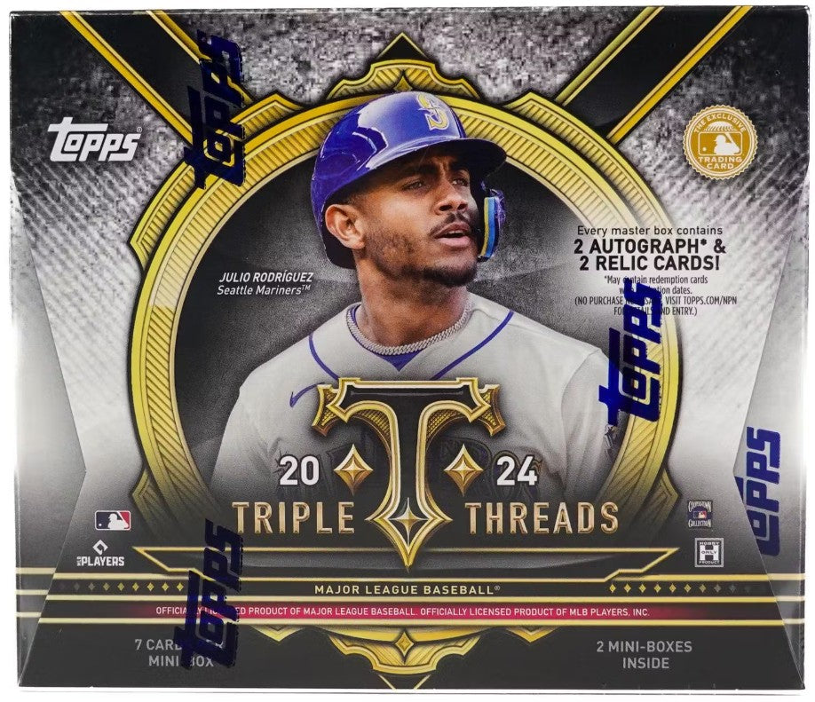 Caja de pasatiempos de béisbol Topps Triple Threads 2024