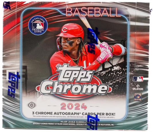Caja gigante de pasatiempo de béisbol Topps Chrome 2024