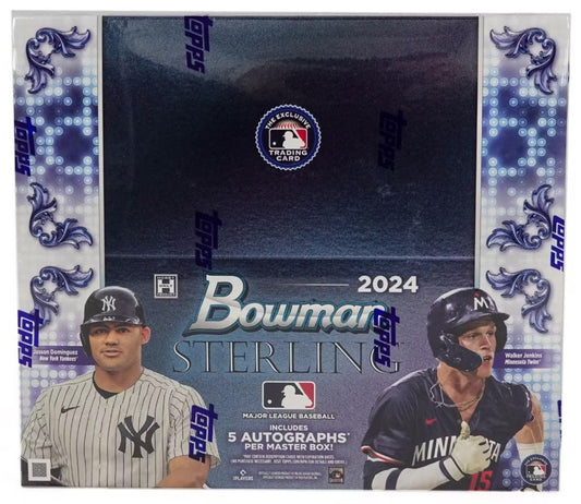 Caja de pasatiempos de béisbol Bowman Sterling 2024
