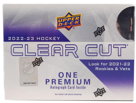 Caja de hockey para pasatiempos de Upper Deck Clear Cut 2022/23