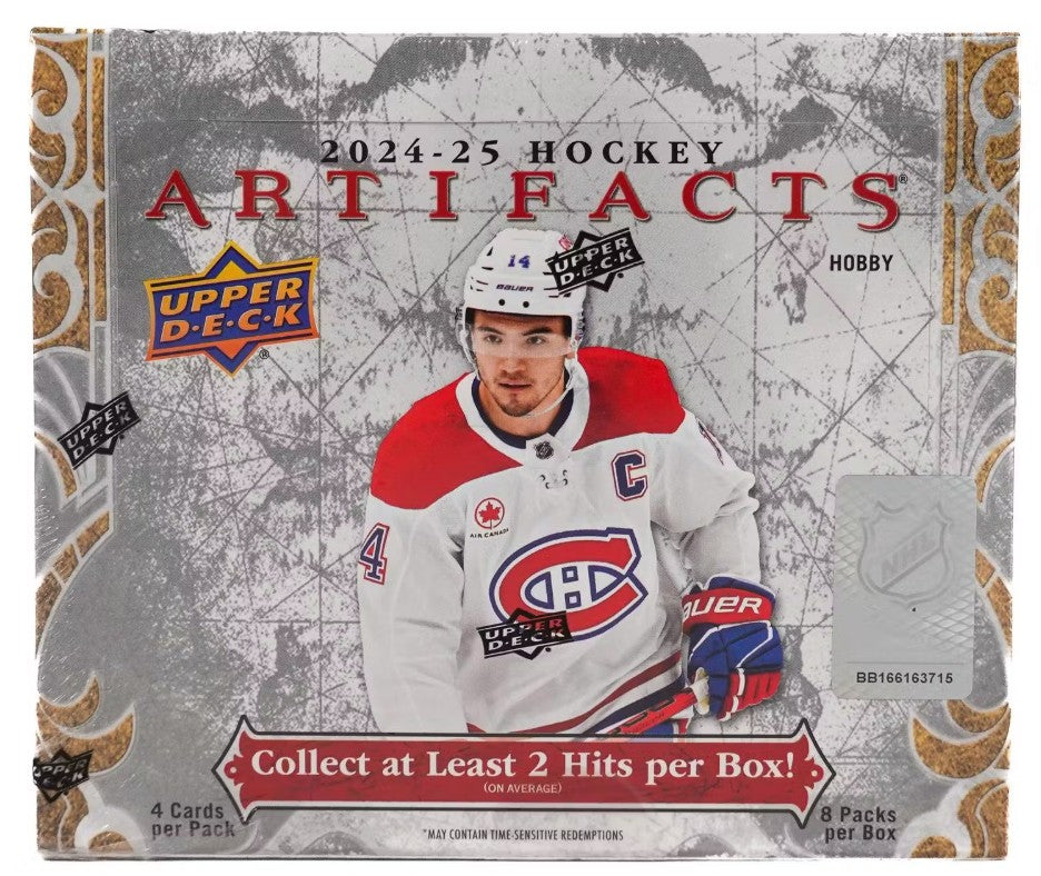 Caja de pasatiempos de hockey de Upper Deck Artifacts 2024/25