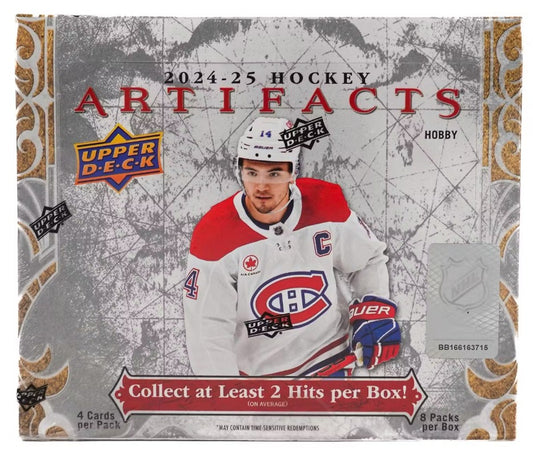 Caja de pasatiempos de hockey de Upper Deck Artifacts 2024/25