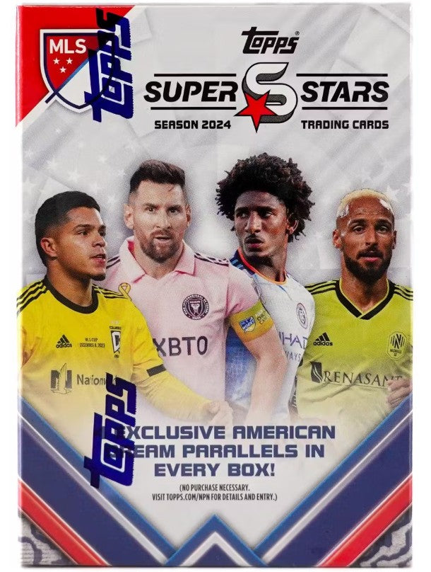 2024 年 Topps 超级巨星 MLS 美国职业足球大联盟 9 件装 Blaster Box