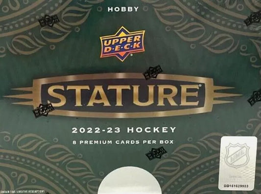 Caja de pasatiempo sellada de fábrica de hockey Stature de Upper Deck 2022-23