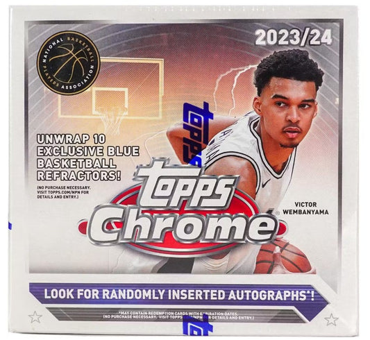 Caja monstruosa de baloncesto Topps Chrome 2023/24