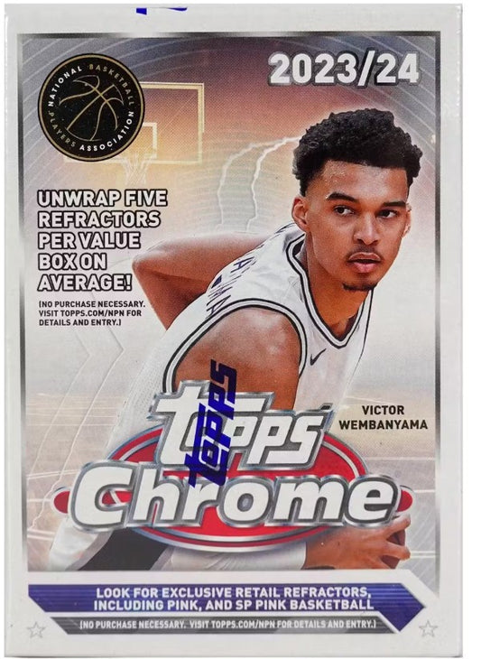 Caja de básquetbol Blaster de Topps Chrome 2023/24