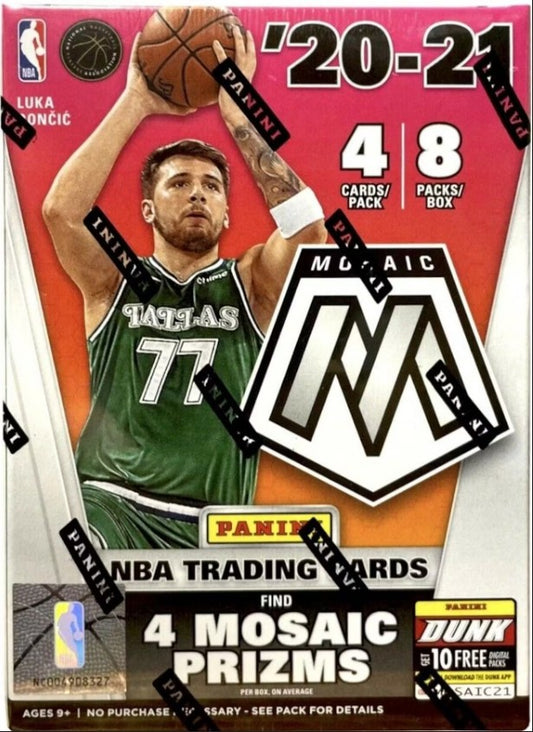 2020/21 Panini Mosaic Basketball 8-Pack Blaster Box (Orange Fluorescent Prizms!)