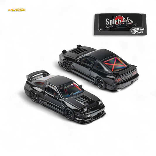MicroTurbo 180SX Type X Metallic Black MIYABI 1:64