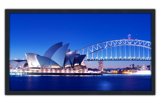 Professionally Framed Sydney Opera House Australia Skyline High-Resolution Panoramic Photo 12x22 Wall Art
