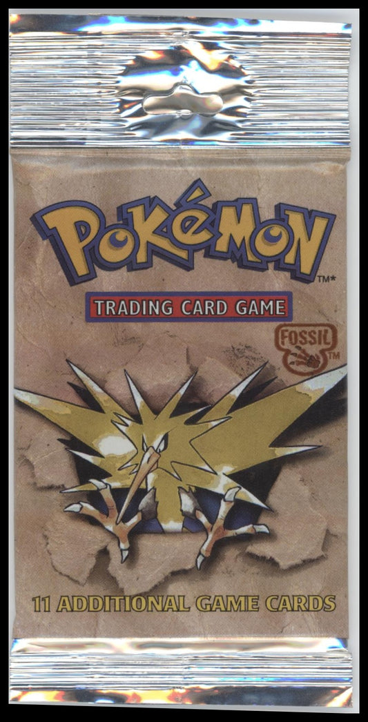 Paquete de refuerzo Zapdos de WOTC de Pokémon Fossil Unlimited de 1999