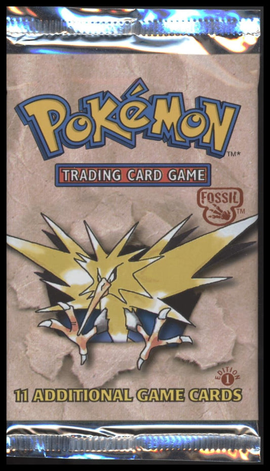 Pokemon 1st Edition Fossil Sealed 3 Pack Set
