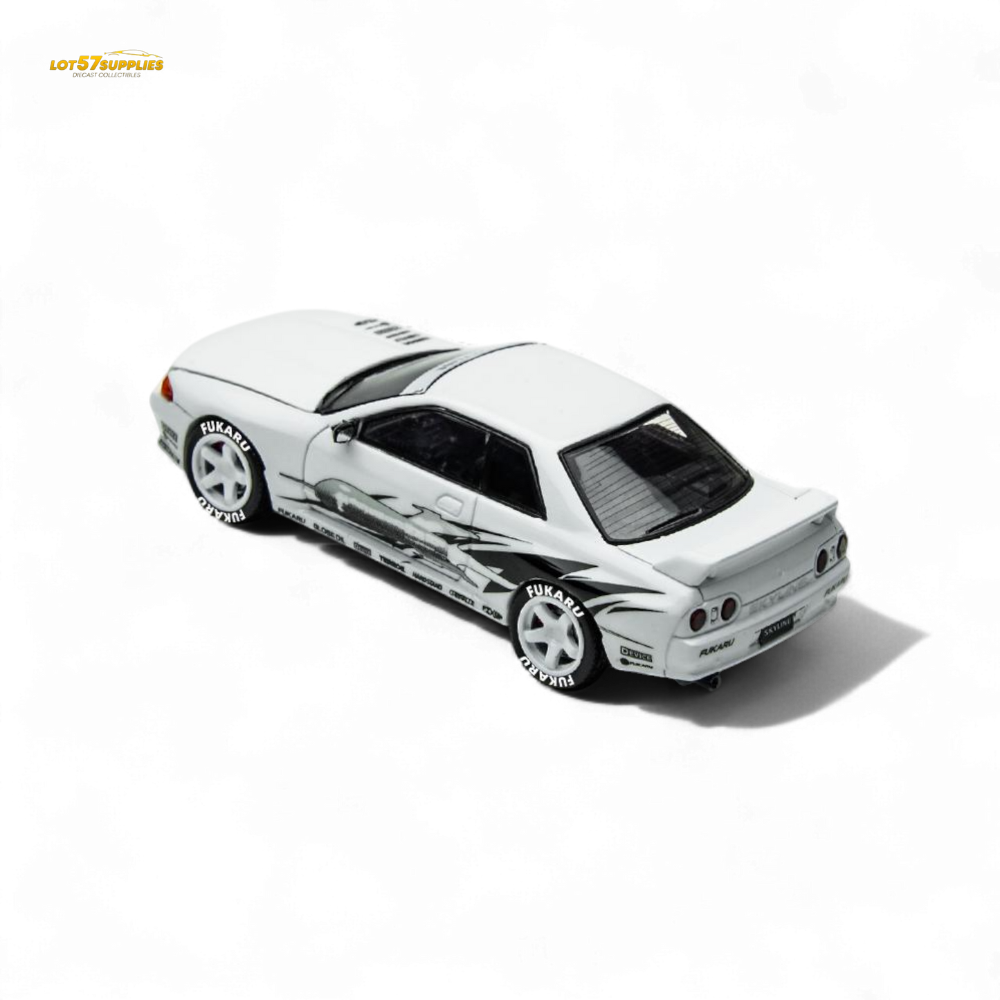 (Pre-Order) TimeMicro Skyline GT-R R32 Los Santos Drift - White 1:64