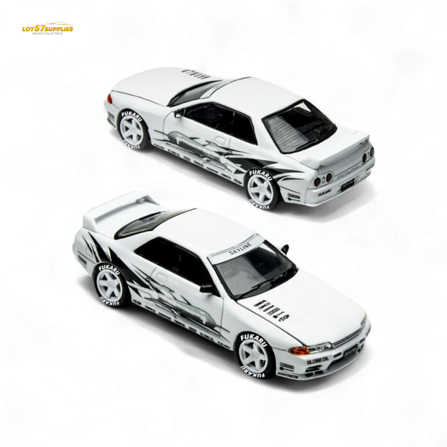 (Pre-Order) TimeMicro Skyline GT-R R32 Los Santos Drift - White 1:64
