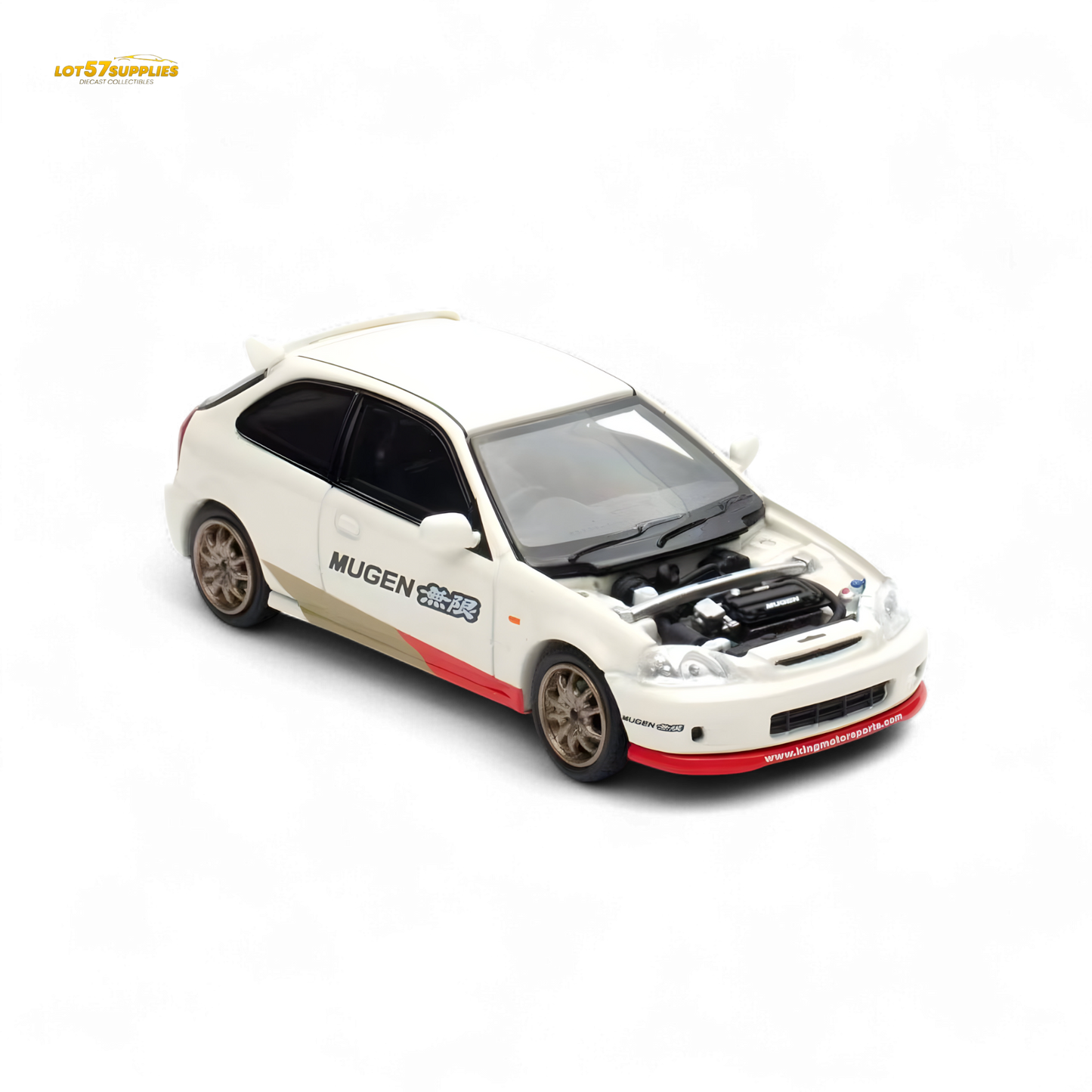 Motorhelix Honda Civic EK9 MUGEN White 1:64