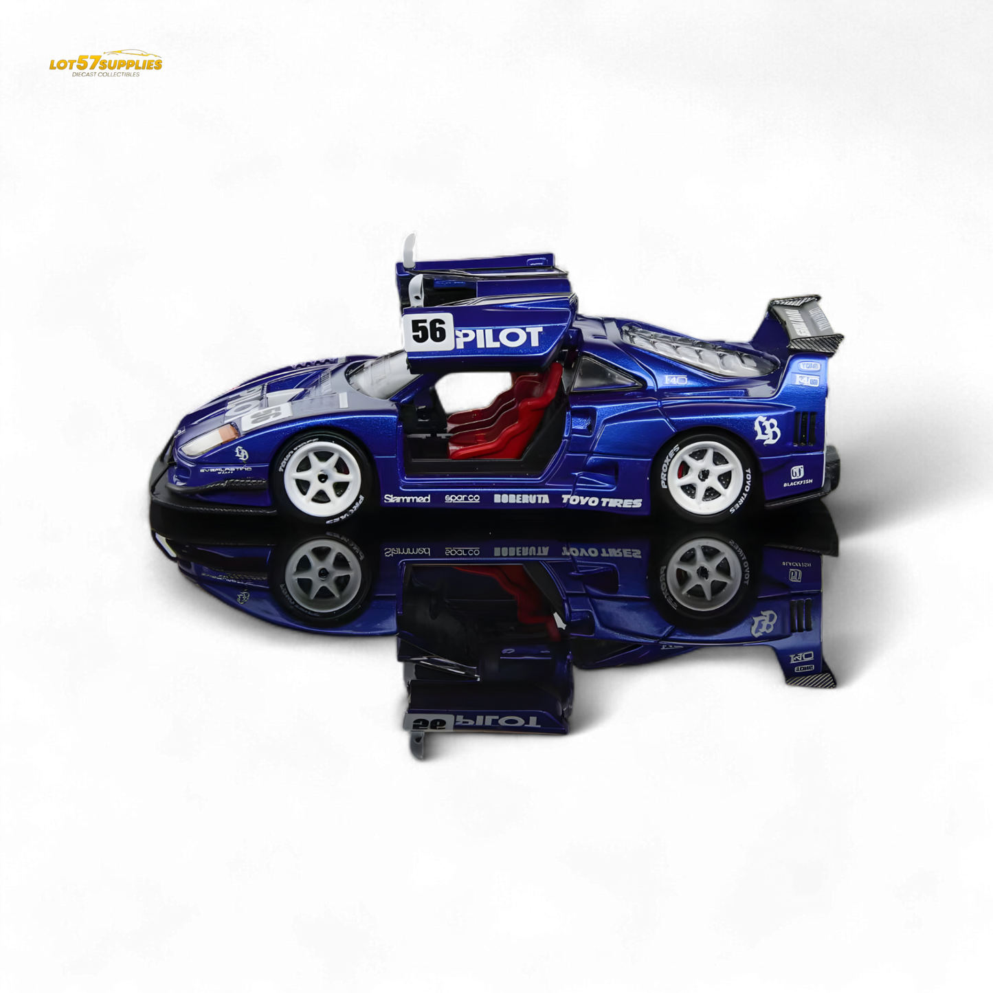 Demon King Auto Ferrari F40 LB-Works Wide-Body PILOT Livery 1:64