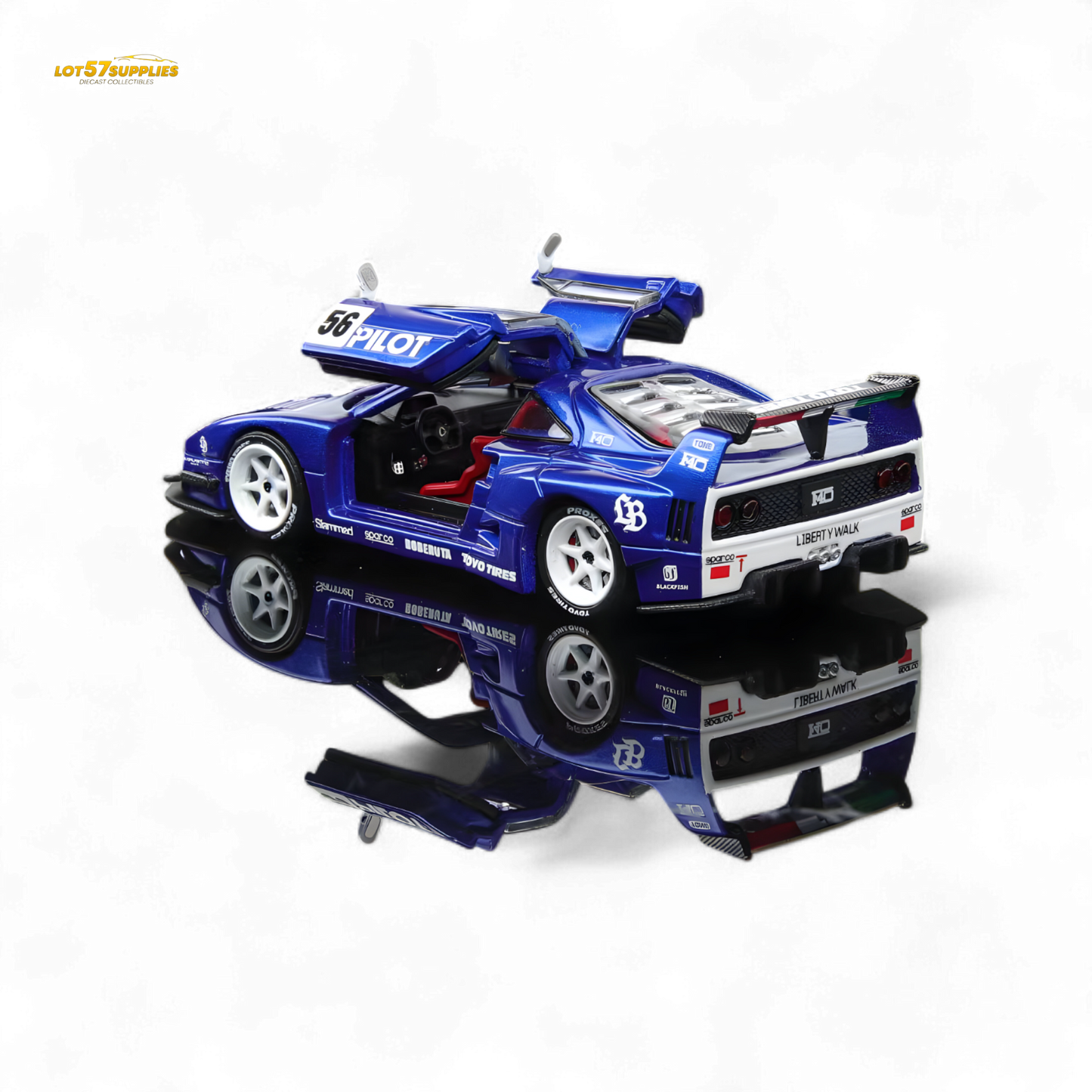 Demon King Auto Ferrari F40 LB-Works Wide-Body PILOT Livery 1:64